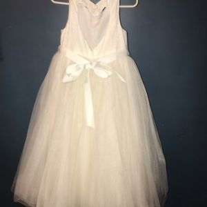David’s Bridal flower girl dress with heart cut